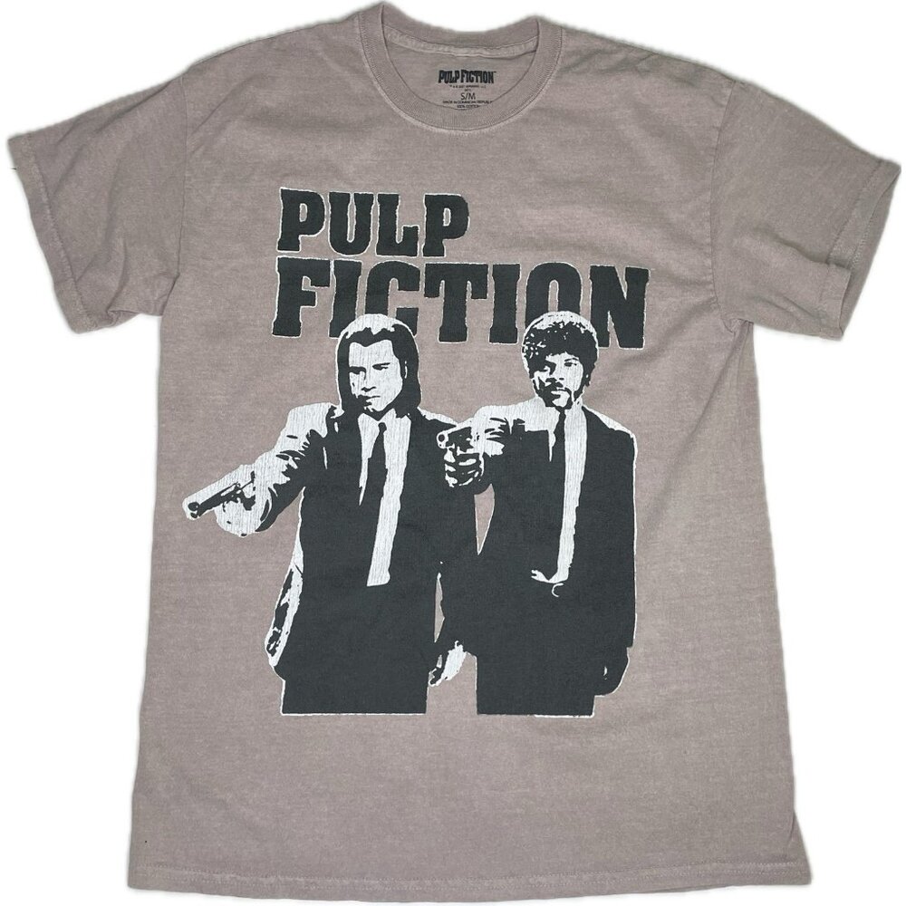Pulp Fiction  Tarantino Men’s T-Shirt Y2K Pink Small Cotton